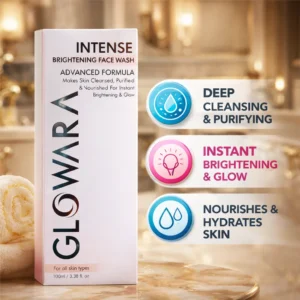 glowara intense brightening face wash
