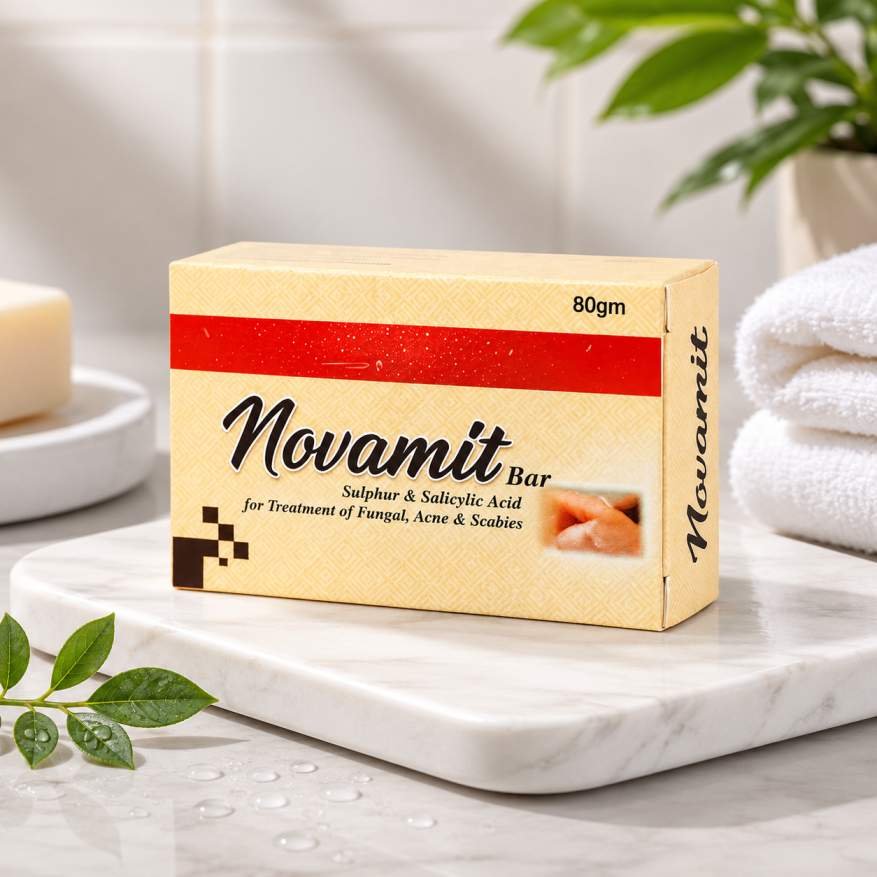 Novamit Bar 80gm | Sulphur & Salicylic Acid Cleansing Bar