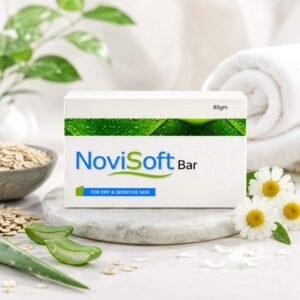 NoviSoft Bar 80gm Gentle Moisturizing Bar for Dry & Sensitive Skin